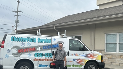 Chesterfield Service Truck and Employee Photo